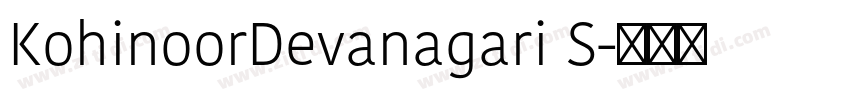 KohinoorDevanagari S字体转换